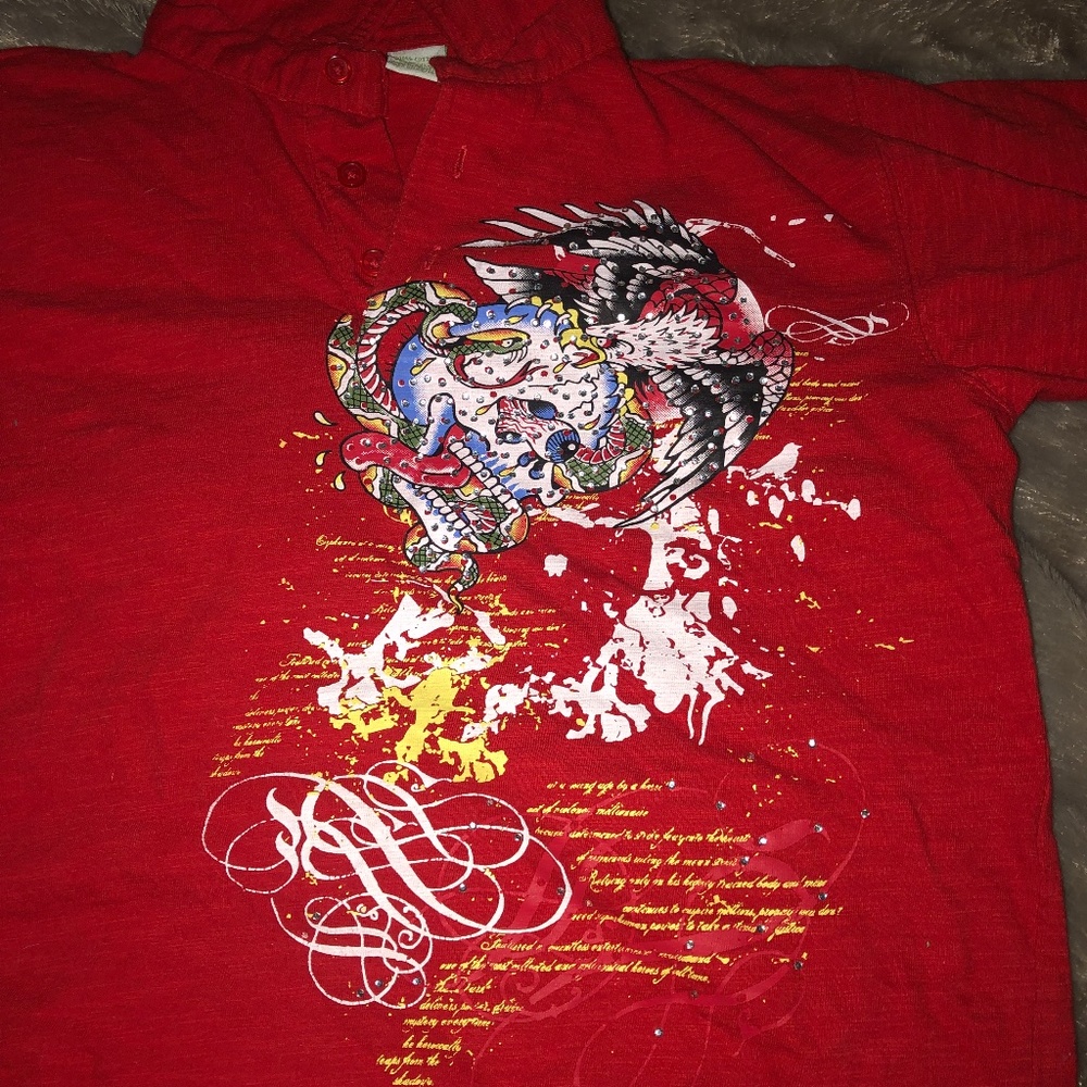 Ed Hardy Southpole affliction shirt